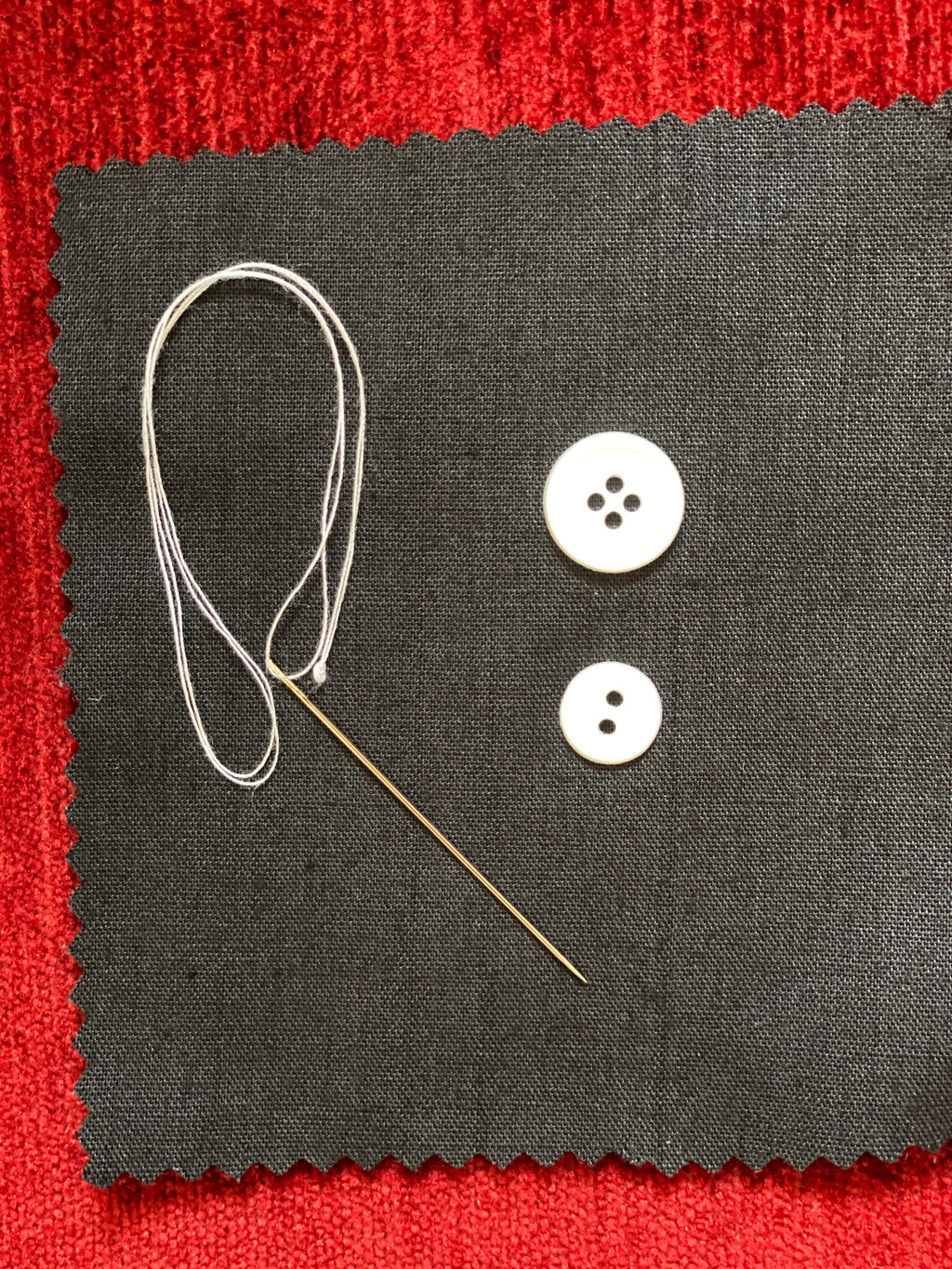 LEARN TO SEW ON A BUTTON